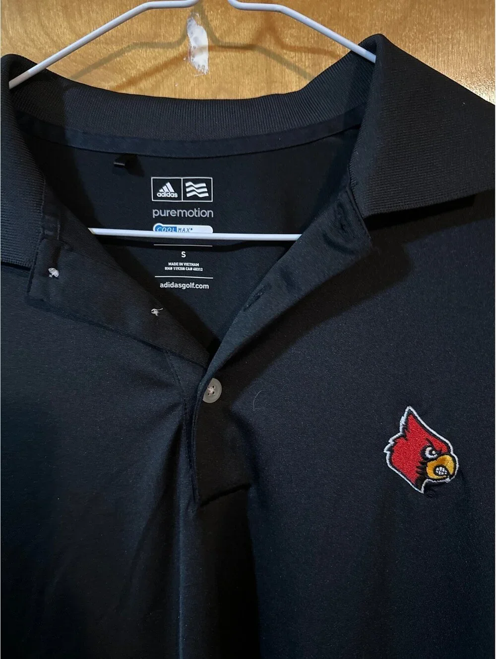 Adidas Louisville cardinals polo size small